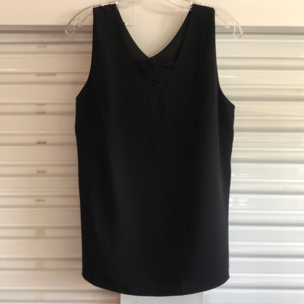Black lined tank. Perfect for suit/blazer layer.